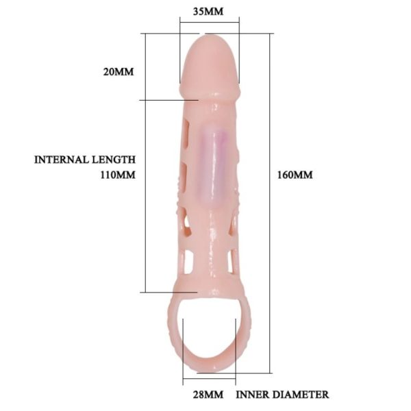 PRETTY LOVE - CAPA EXTENSOR DE pénis HARRISON COM vibração E ALA 13.5 CM - Image 7