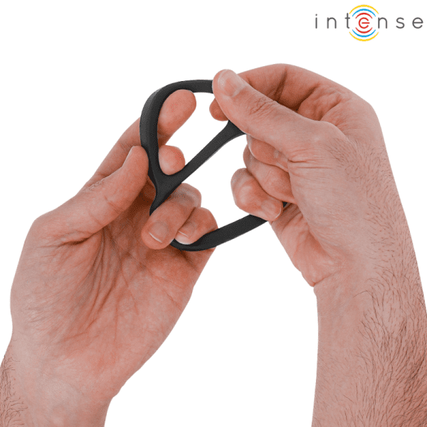 INTENSE - BOBBY DUPLO ANEL DE SILICONE PARA pénis PRETO - Image 4