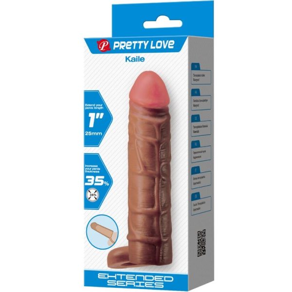 PRETTY LOVE - MANGA PENIS KAILE COM EXTENSÃO DE 2,5 CM MULATO - Image 7