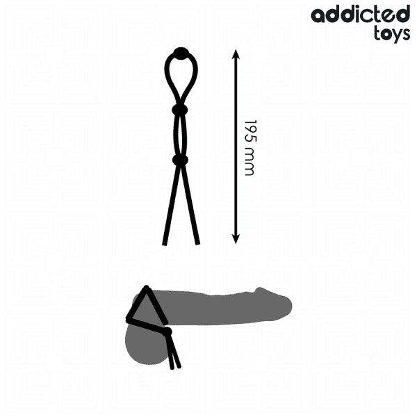 ADDICTED TOYS - CORDA DE SILICONE PARA O pénis DE TRIPLO LOOP - Image 4