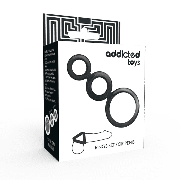 ADDICTED TOYS - CONJUNTO DE ANÉIS - PARA pénis - FUMADO - Image 4